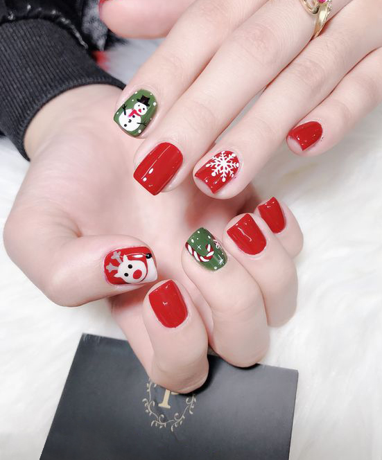 Những kiểu móng tay đẹp, dễ thực hiện cho lễ Giáng sinh | Móng tay đỏ, Nghệ  thuật móng tay, Thiết kế móng acrylic