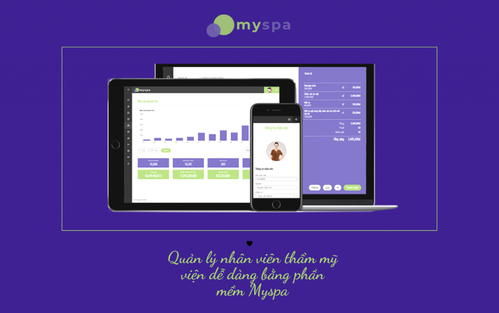 Quản lý nhân viên thẩm mỹ viện dễ dàng bằng phần mềm Myspa