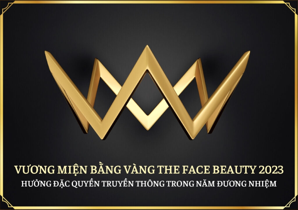 Vương miện bằng vàng danh giá của the face beauty 2023